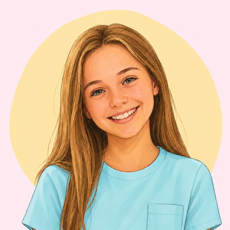 Cartoon portrait of Anna